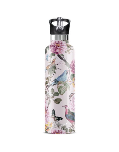 25 oz Insulated Flip'n'Sip Bottle | Primavera Butterflies Bird Floral 