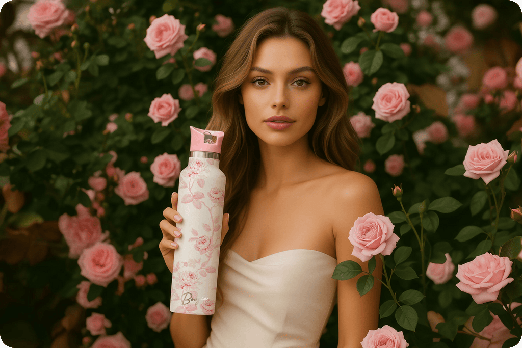 Blush water bottle: pretty and practical gift ideas for her
