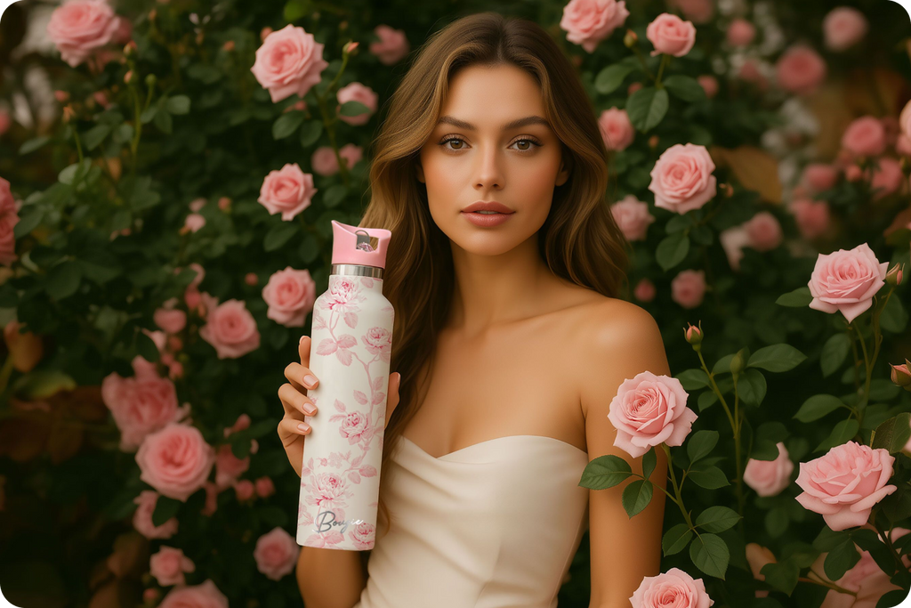 Blush water bottle: pretty and practical gift ideas for her