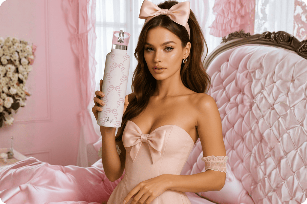 Which trendy water bottle suits a feminine style? pretty, practical, and perfectly chic