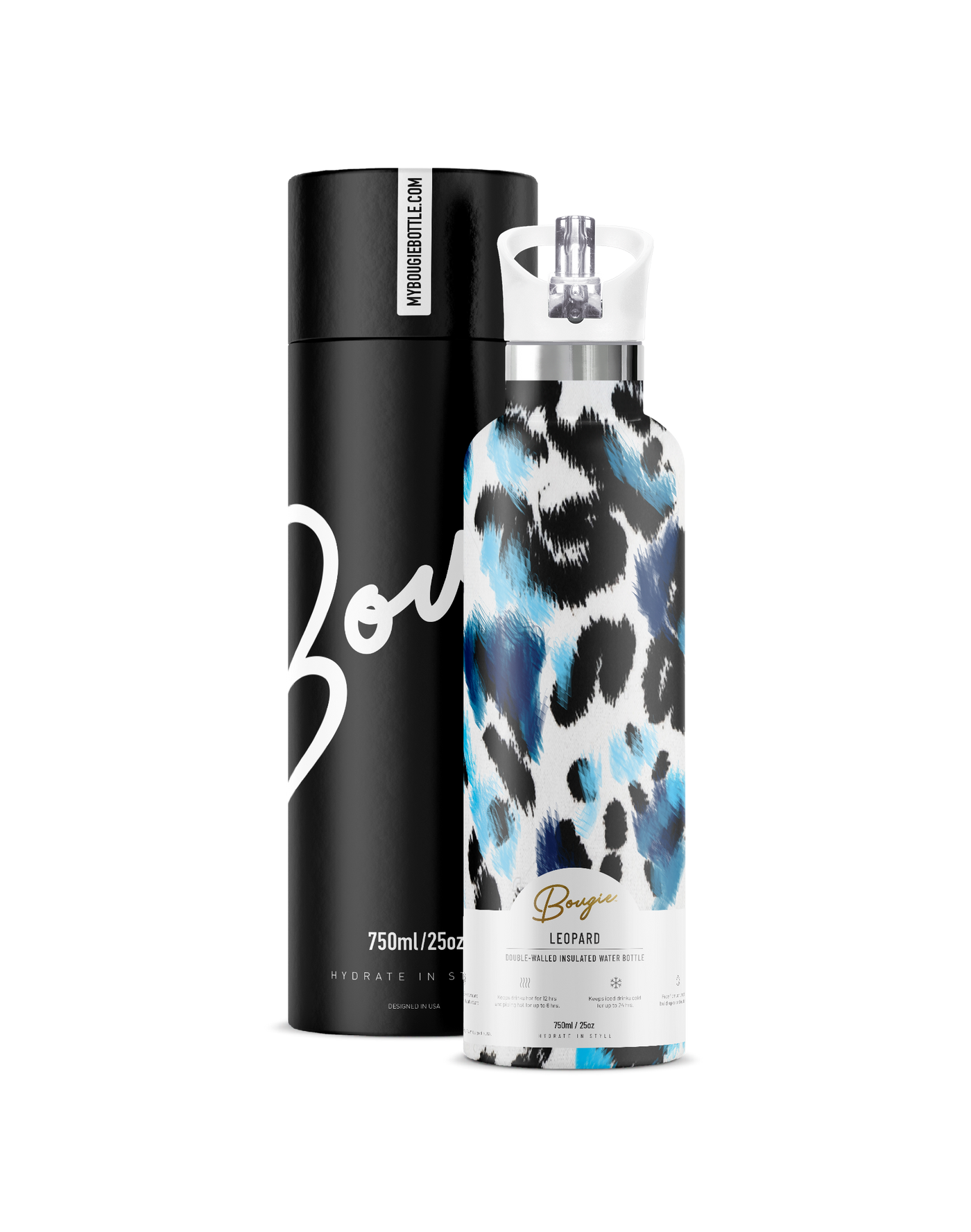 Leopard | 25 oz Insulated Water Bottle