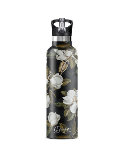 Magnolia Bottle Front Black Lid 