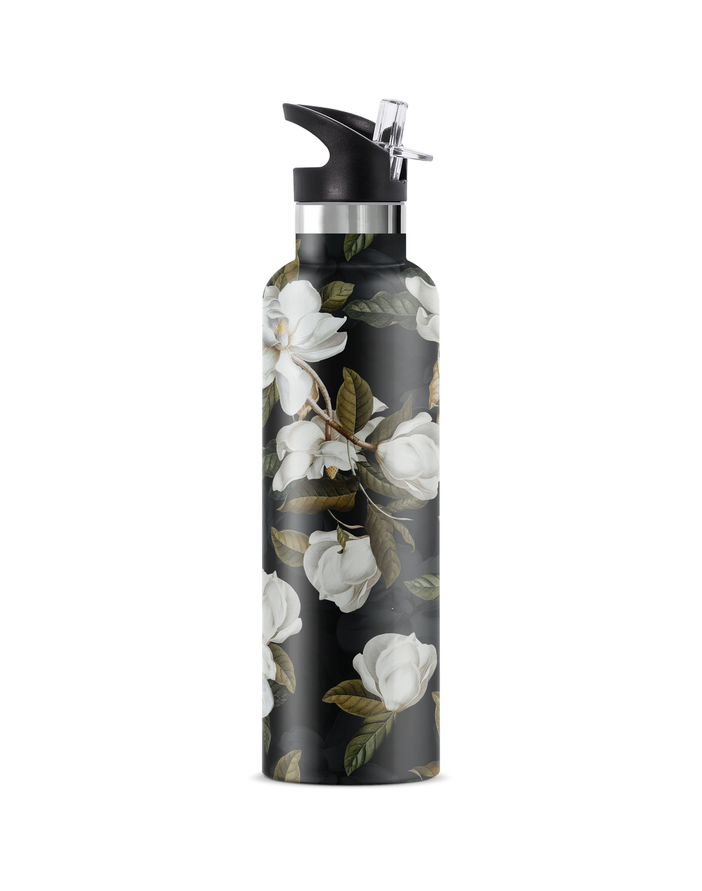 My Bougie Bottle, Insulated Water Bottle with beautiful magnolia flower bouquet design