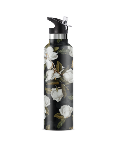 My Bougie Bottle, Insulated Water Bottle with beautiful magnolia flower bouquet design