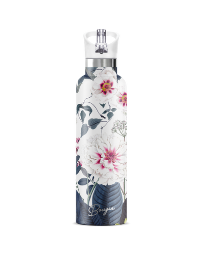 PEONY BOTTLE WITH WHITE LID