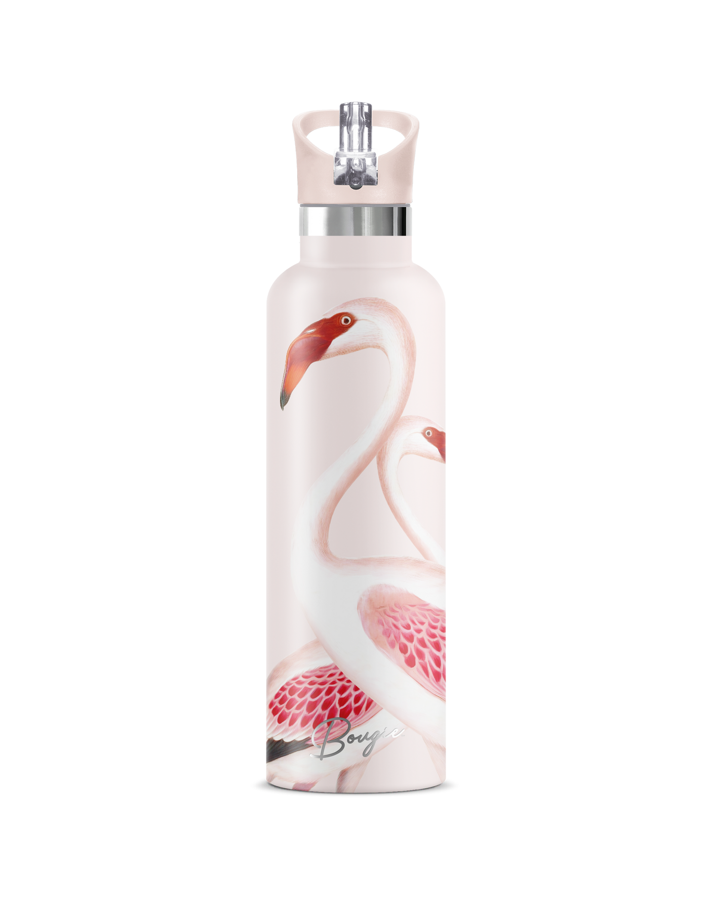 Puna | 25oz. Insulated Water Bottle Puna Flamingo design with PINK flip n sip lid 