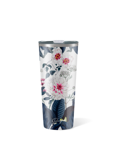 22oz. Insulated Tumbler | Peony floral design 