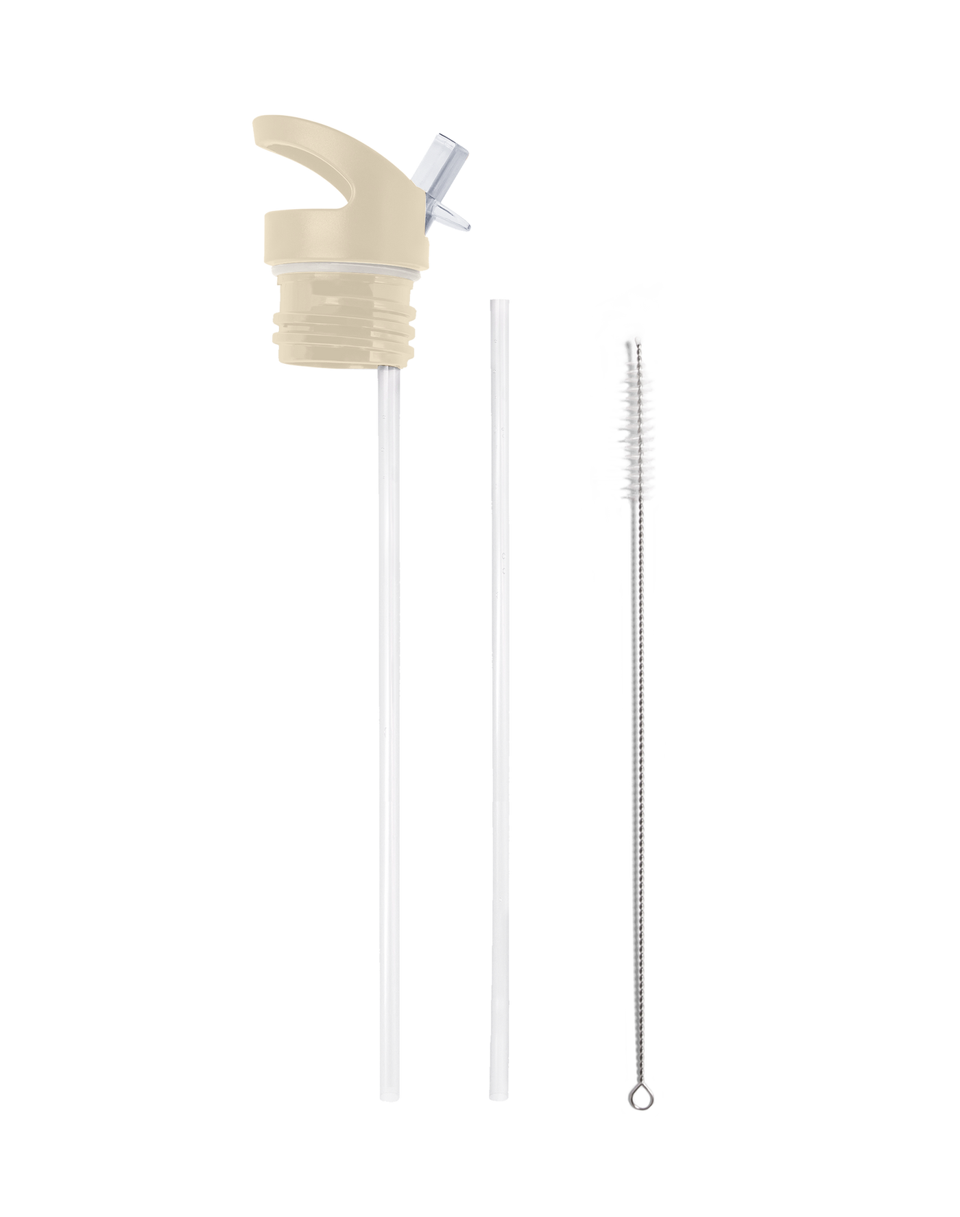 Flip ‘N’ Sip Lid Sand | 2 Straws + 1 Cleaner - My Bougie Bottle
