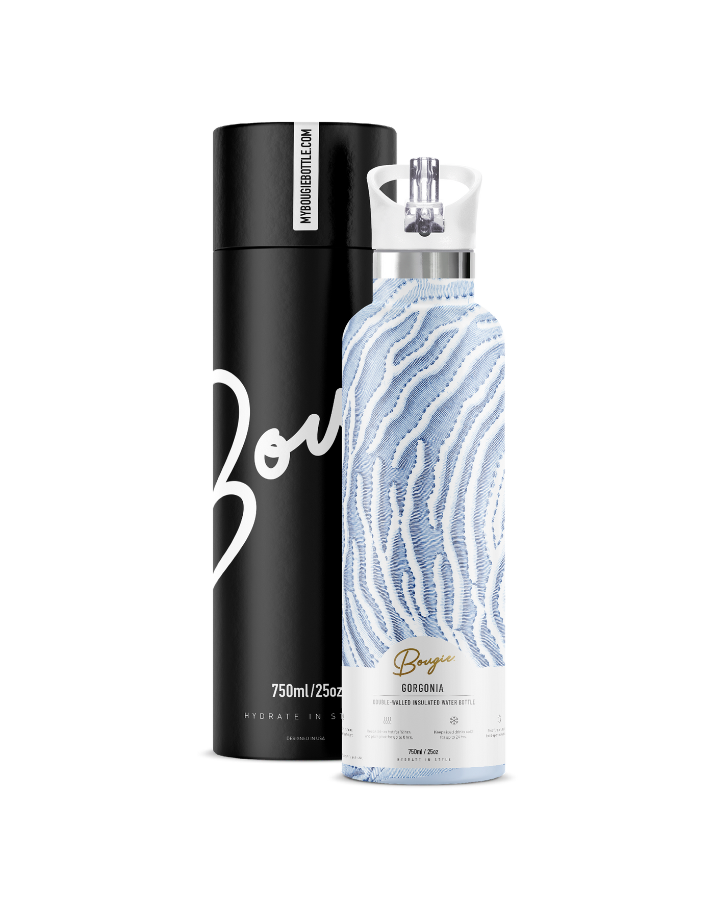 Gorgonia | 25oz. Insulated Water Bottle - My Bougie Bottle