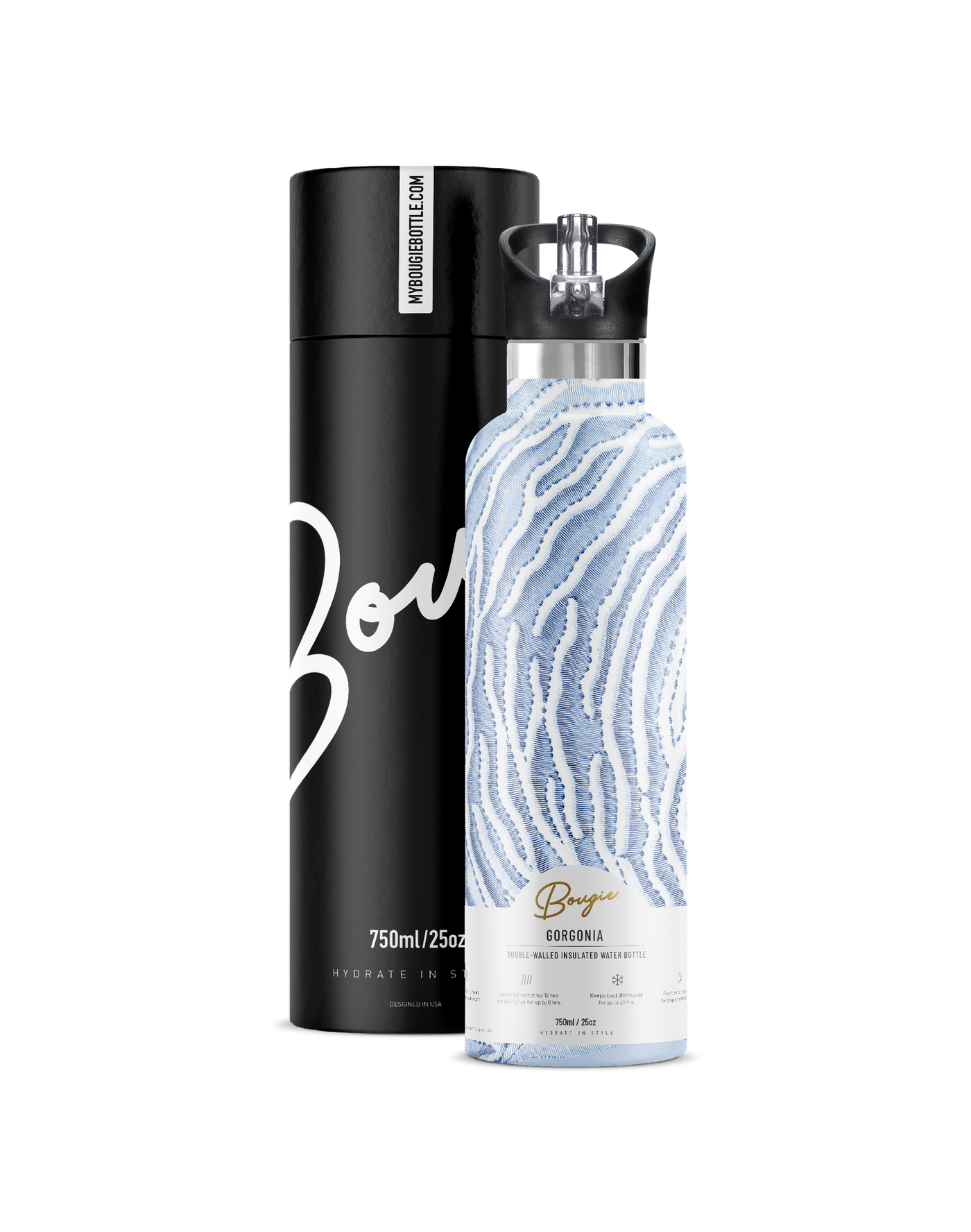 Gorgonia | 25oz. Insulated Water Bottle - My Bougie Bottle