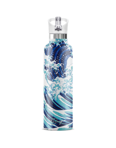 Hokusai | 25oz. Insulated Water Bottle - My Bougie Bottle