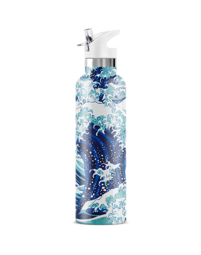Hokusai | 25oz. Insulated Water Bottle - My Bougie Bottle
