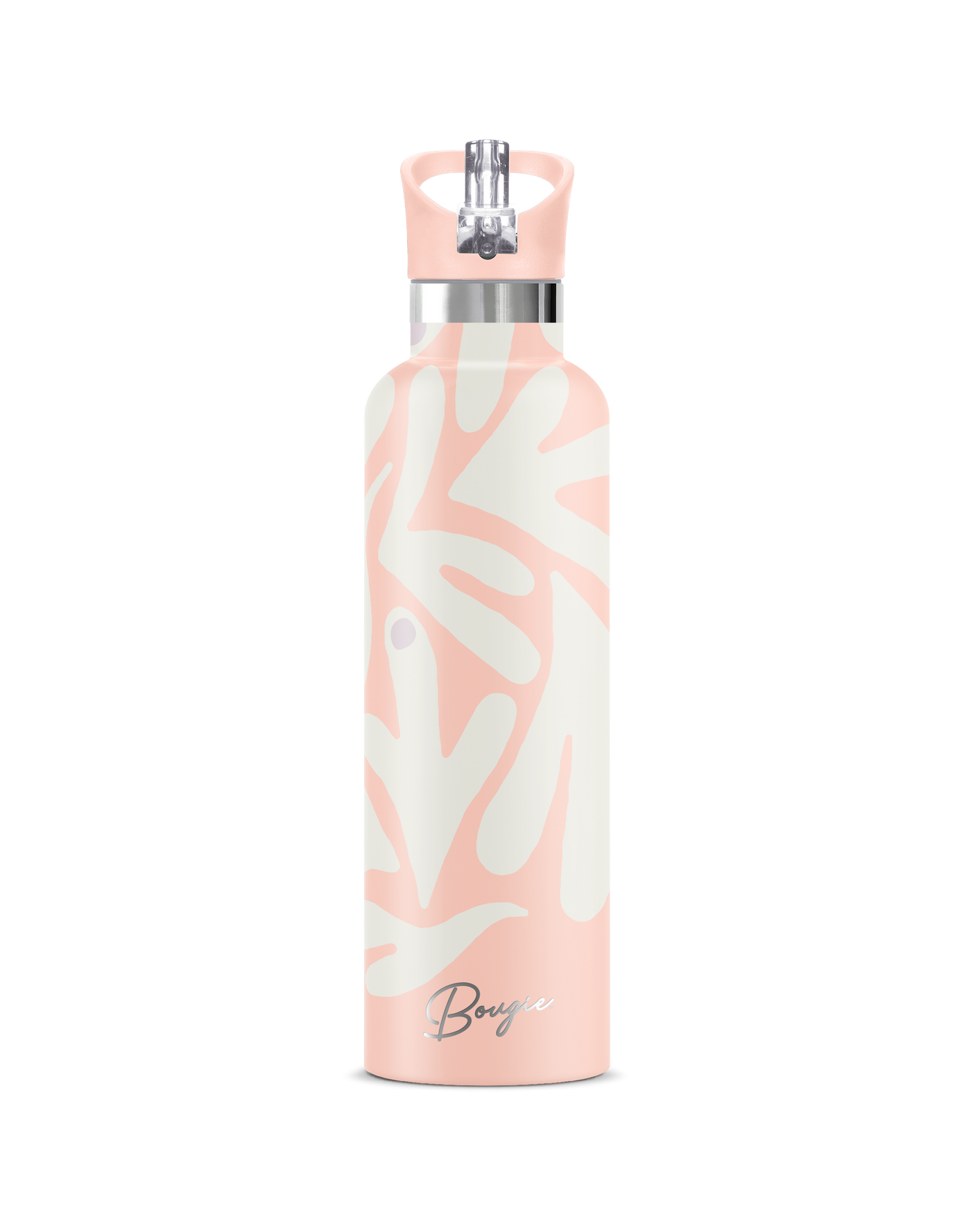 Ko'ako'a | 25oz. Insulated Water Bottle Coral Reef Design with matching pink coral flip n sip lid