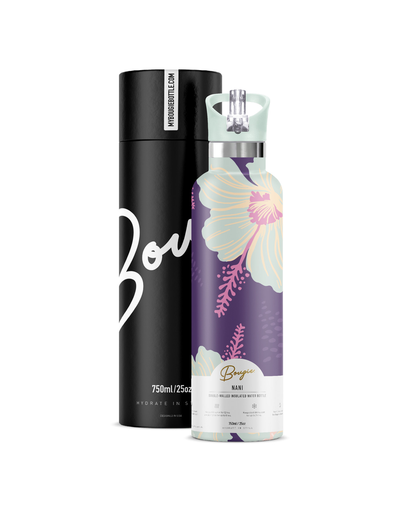 Nani | 25oz. Insulated Water Bottle - My Bougie Bottle