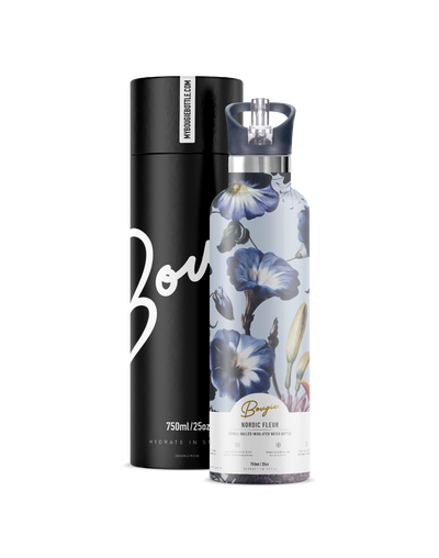 Nordic Fleur | 25oz. Insulated Water Bottle - My Bougie Bottle
