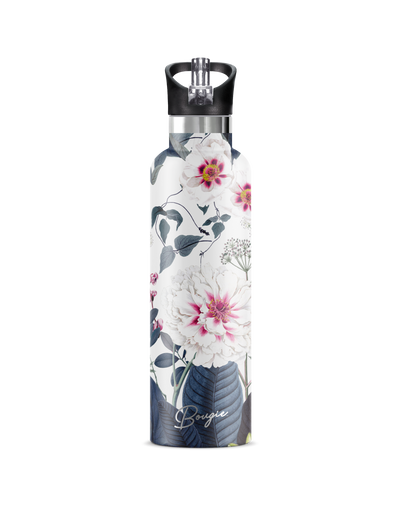 Peony | 25oz. Insulated Water Bottle - My Bougie Bottle