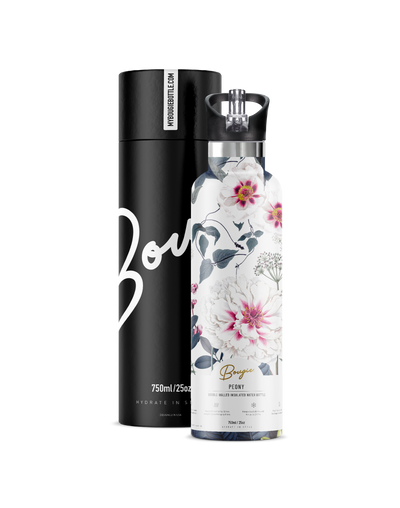 Peony | 25oz. Insulated Water Bottle - My Bougie Bottle