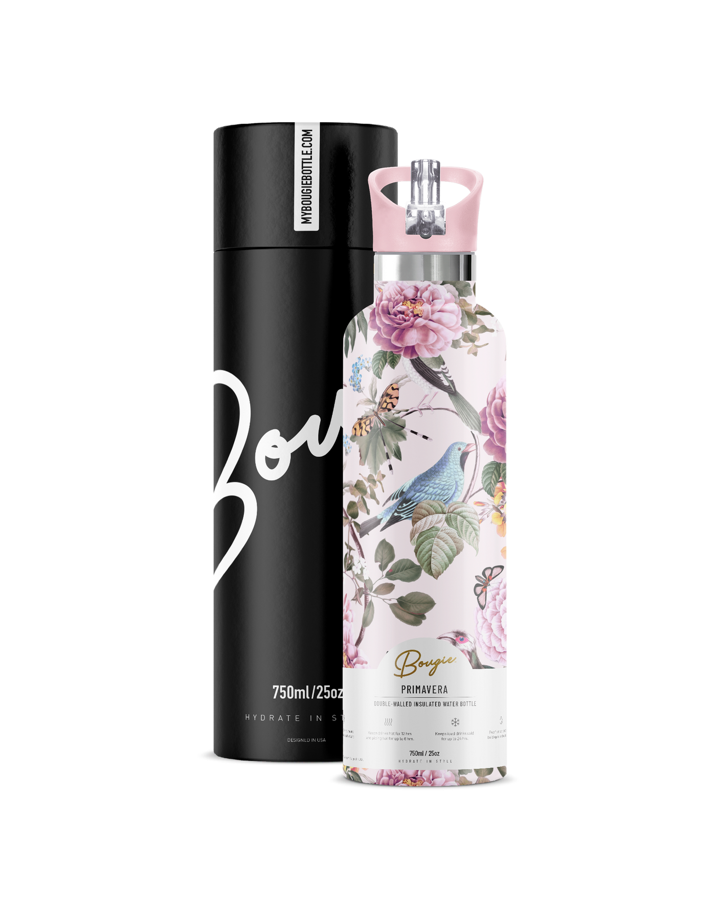 Primavera | 25oz. Insulated Water Bottle - My Bougie Bottle