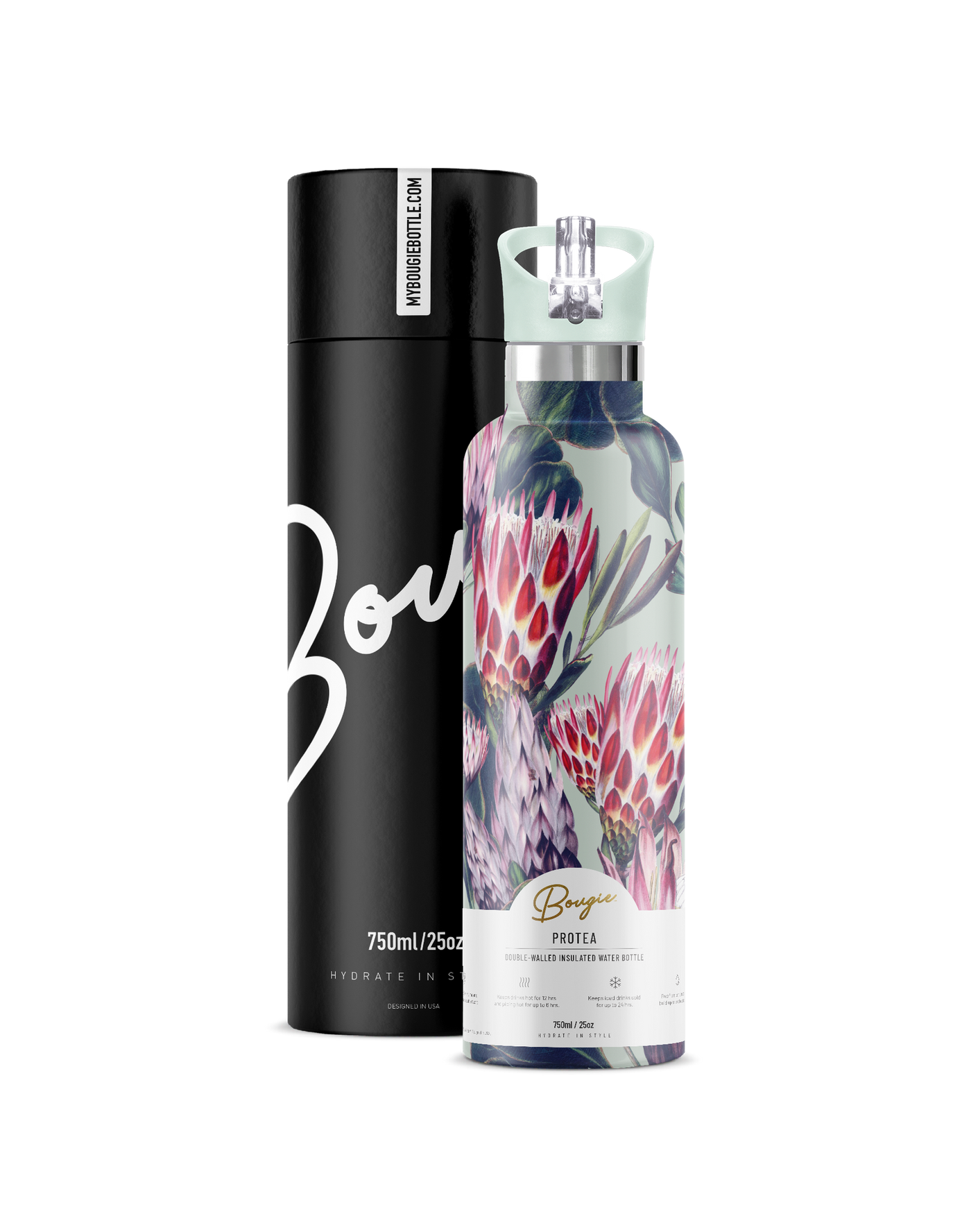 Protea | 25oz. Insulated Water Bottle - My Bougie Bottle