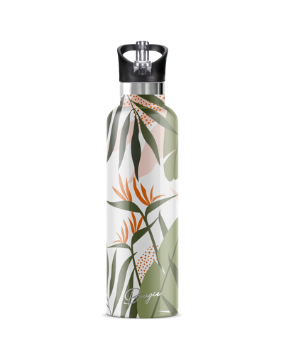 25 oz Insulated Flip'n'Sip Bottle | Malie Hawaiian Floral Print
