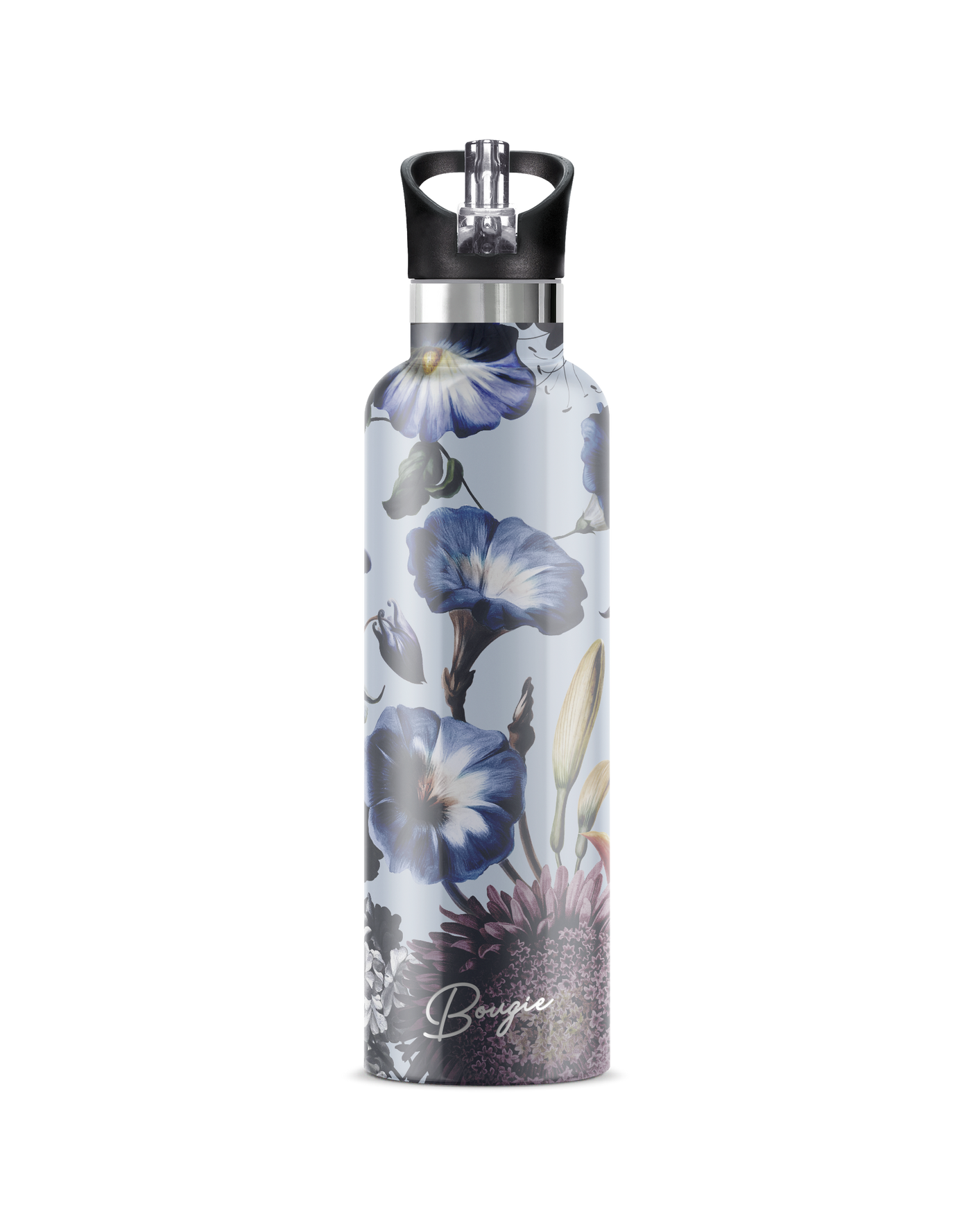 25 oz Insulated Flip'n'Sip Bottle | Nordic Fleur Morning Glories