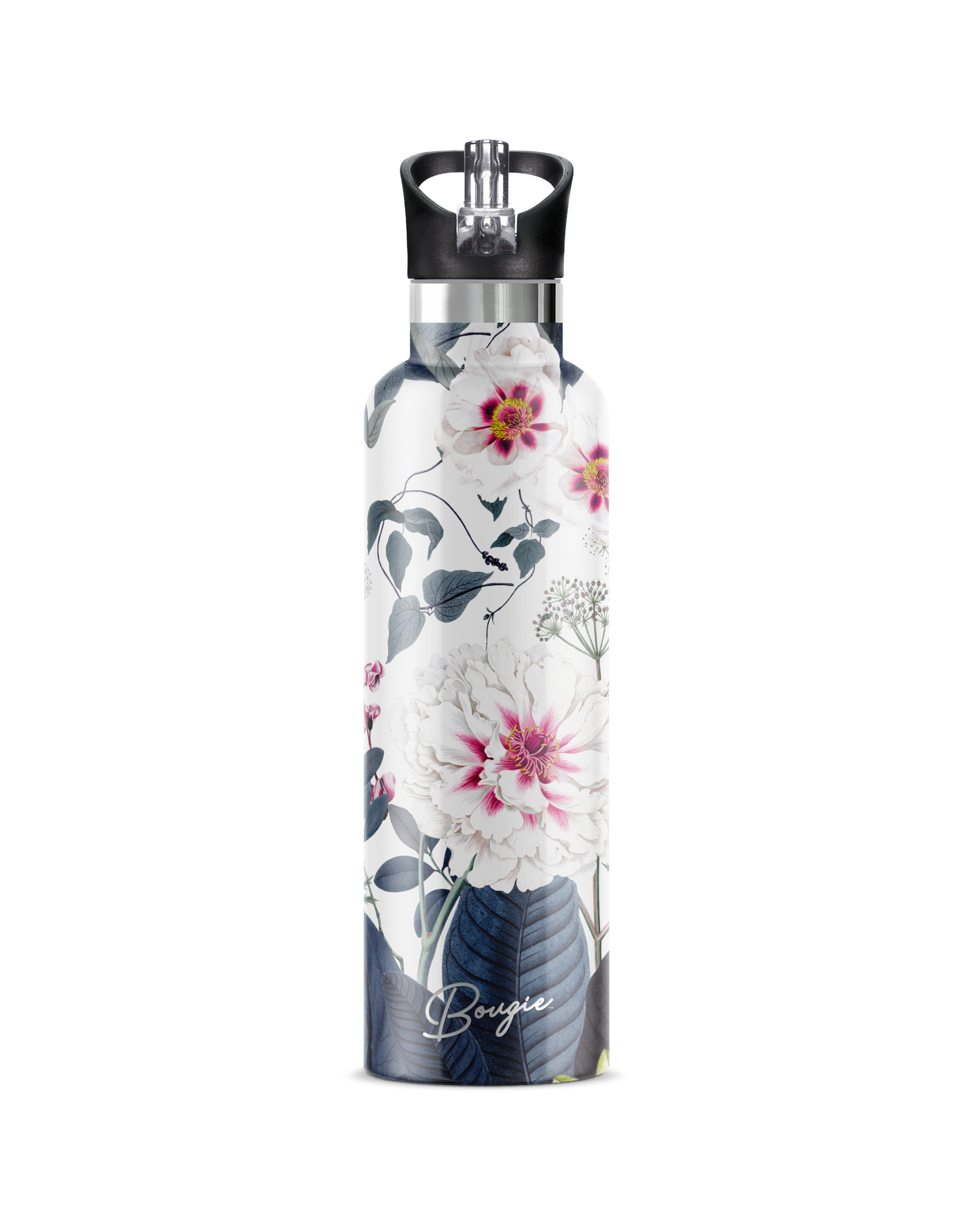 25 oz Insulated Flip'n'Sip Bottle ?Peony floral design
