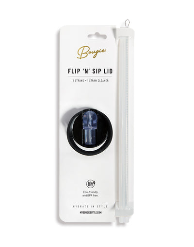 Flip ‘N’ Sip Lid | 2 Straws + 1 Cleaner